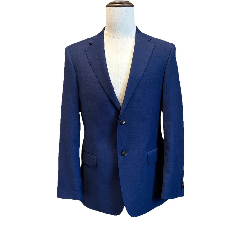 Tommy Hilfiger Sport Coat 38R Blue Wool‎ Blend Performance Stretch Modern Blazer